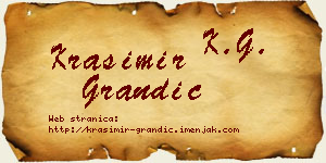 Krasimir Grandić vizit kartica